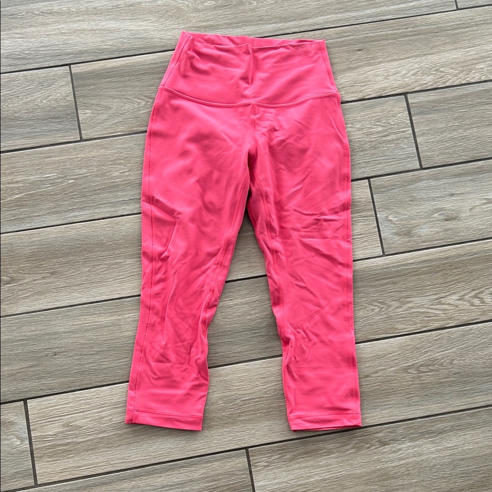 lululemon athletica Bright Pink High-Rise Crop Leggings